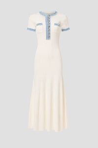Elma – Strick-Midihemdkleid mit Rundhals