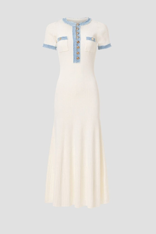 Elma – Strick-Midihemdkleid mit Rundhals