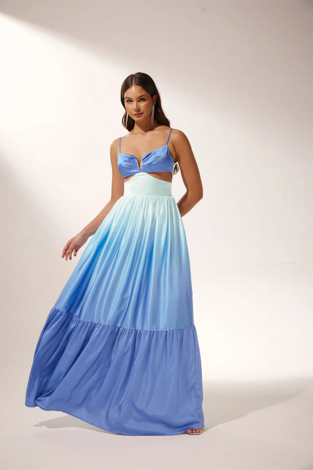 Ethel Maxi-Unterkleid mit Aussparungen und Farbverlauf