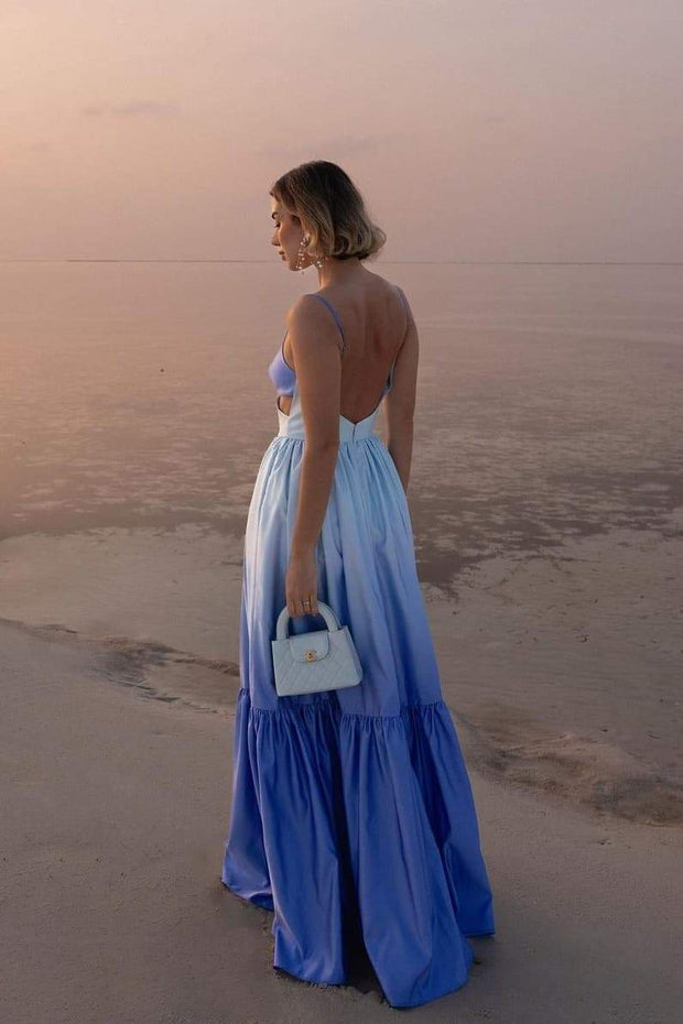 Ethel Maxi-Unterkleid mit Aussparungen und Farbverlauf
