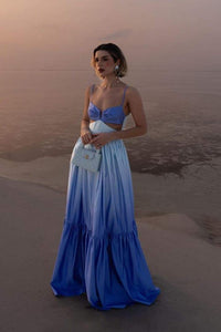 Ethel Maxi-Unterkleid mit Aussparungen und Farbverlauf