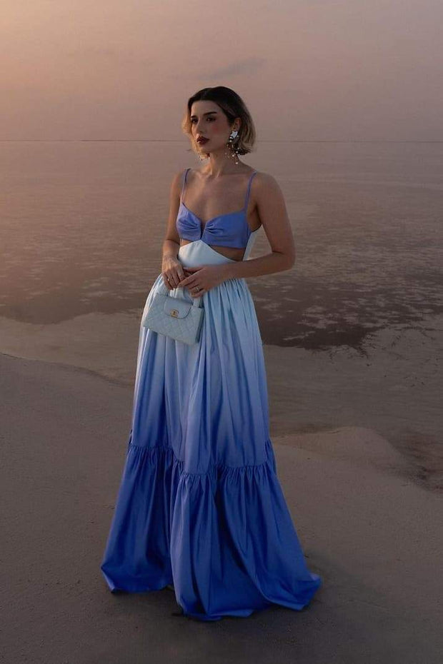Ethel Maxi-Unterkleid mit Aussparungen und Farbverlauf