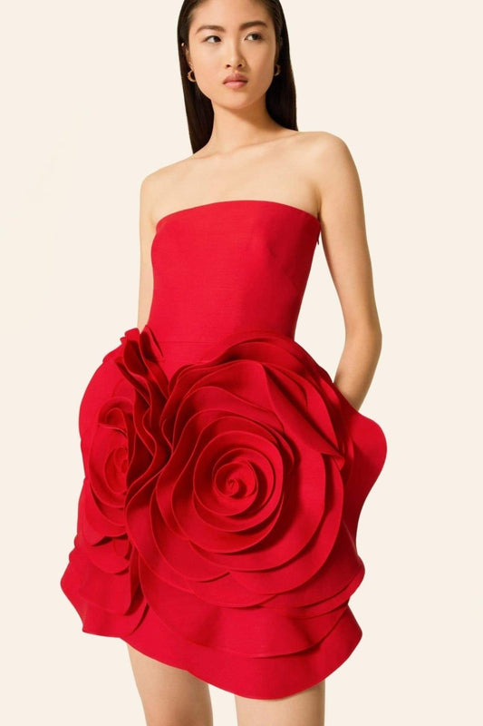 Trägerloses Minikleid „Eudora Blumen“