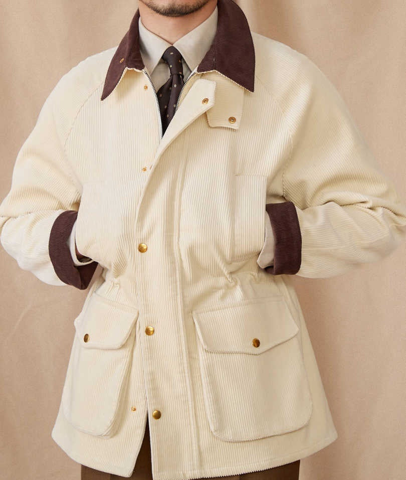 Jacke aus Cord mit College-Stil