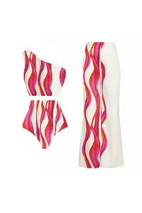 Neckholder-Badeanzug und Ein-Schulter-Bikini
