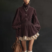 Western Retro Stil Herbst- und Winter-Neues Wildlederkleid