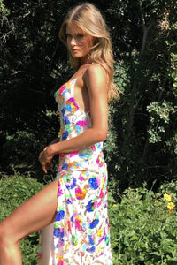 Rückenfreies Langes Kleid „Fanny“ mit Paillettenstickereien