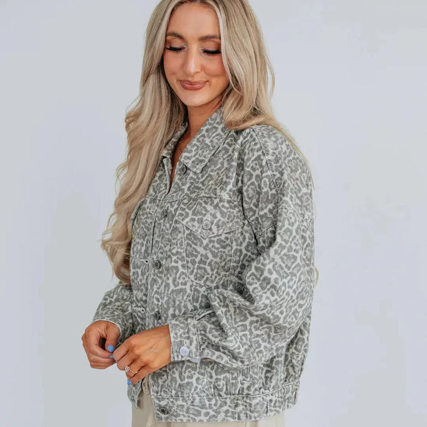 Damen-Jeansjacke mit Tiermotiv - Livaine