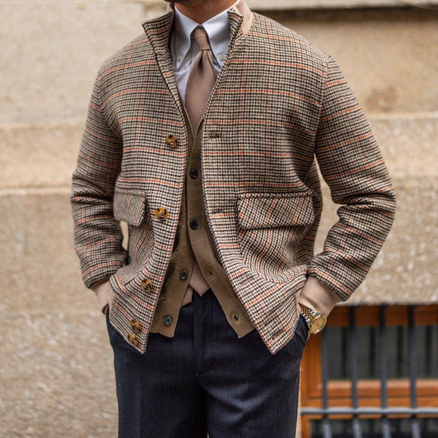 Jacke mit Prince-of-Wales-Muster