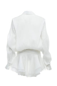 Felicia Chiffon-Mini-Hemdkleid im modernen Stil