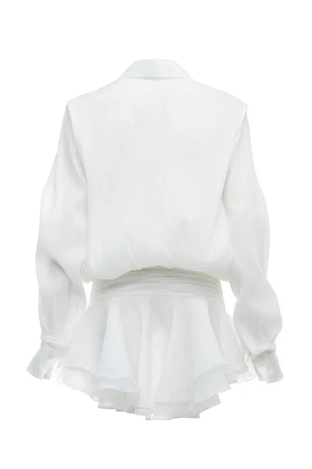 Felicia Chiffon-Mini-Hemdkleid im modernen Stil