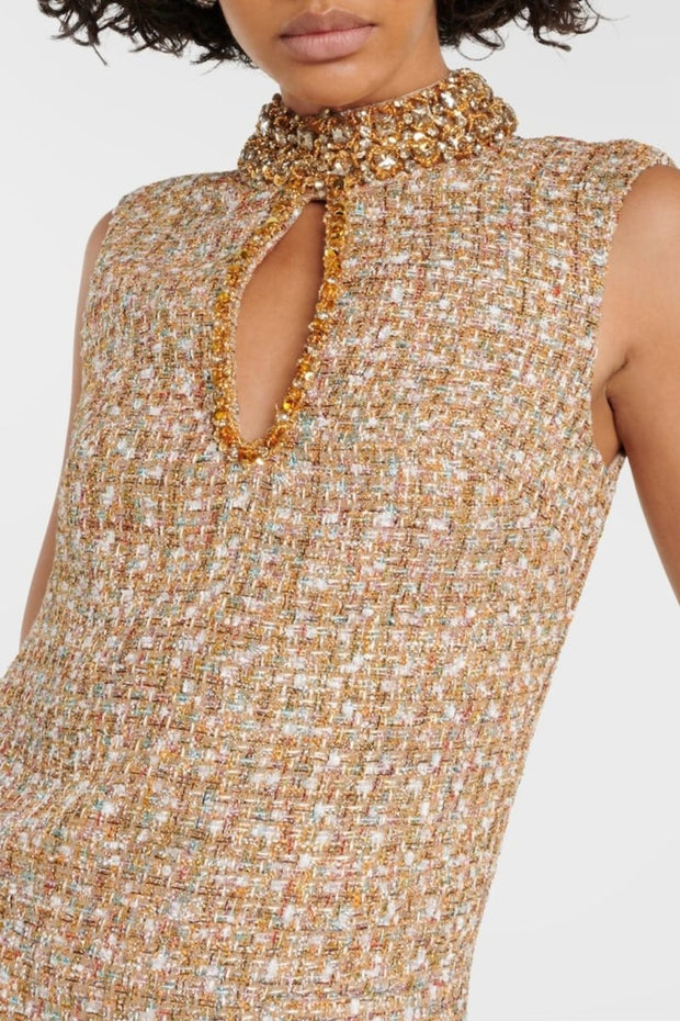 Mini-Tweedkleid mit Verzierung aus Gill Tweed im modernen Stil
