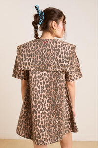 Mini-Kleid mit Leopardenmuster im modernen Stil