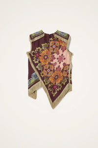 Boho-Blumen-Fransen-Asymmetrisches Oberteil