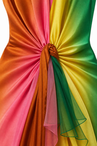 Mini-Kleid im Neckholder-Stil mit Kunstwildleder-Quasten