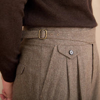 Hose aus Wollmischung mit Hahnentrittmuster und Gurkha-Bund