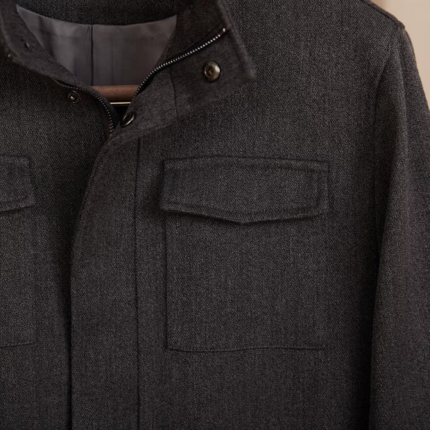 Jacke aus Wollmischung mit verkürztem Schnitt