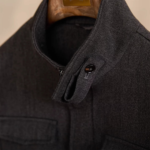 Jacke aus Wollmischung mit verkürztem Schnitt