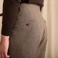 Hose aus Wollmischung mit Hahnentrittmuster und Gurkha-Bund