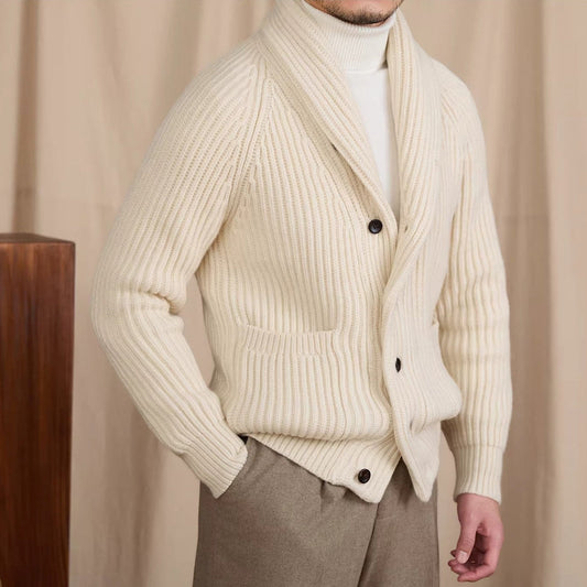 Strickjacke mit Schalkragen