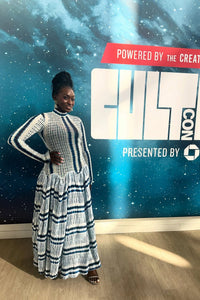 Tie-Dye Abendkleid in Slim-Fit mit Hüftbetonung im modernen Stil