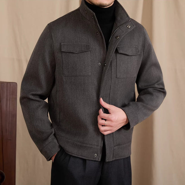 Jacke aus Wollmischung mit verkürztem Schnitt