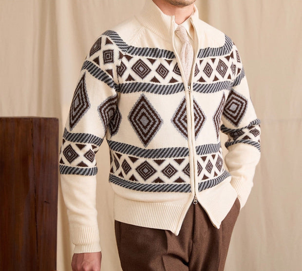 Pullover aus Wollmischung mit Fair-Isle-Muster