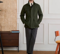 Jagdjacke aus Baumwollmischung mit Jagd-Details
