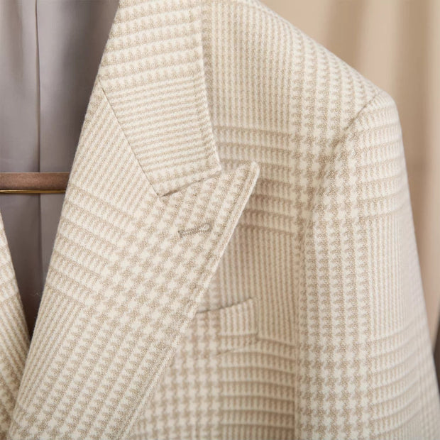 Jacke mit Prince-of-Wales-Muster und doppelreihigem Schnitt