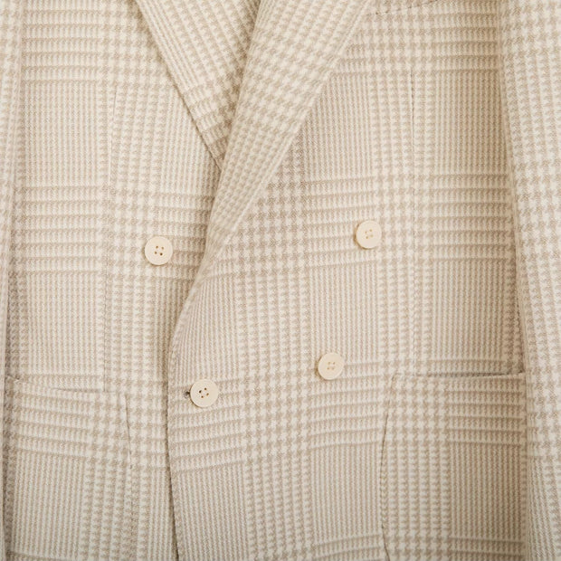 Jacke mit Prince-of-Wales-Muster und doppelreihigem Schnitt