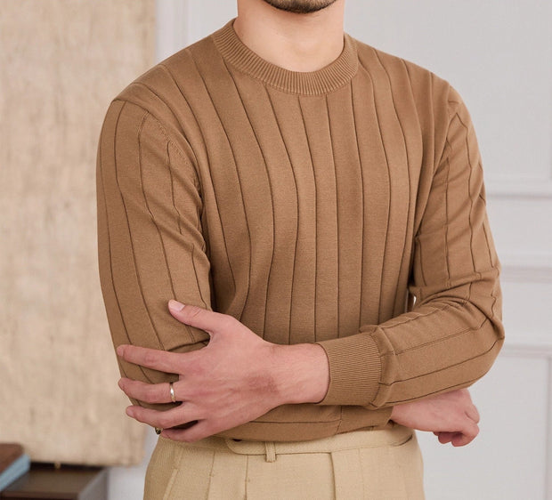 Pullover aus Baumwolle mit Faltenstruktur