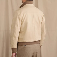 Jacke aus Kunstwildleder mit Kontrastdetails