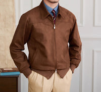 Jacke aus Kunstwildleder mit Reißverschluss