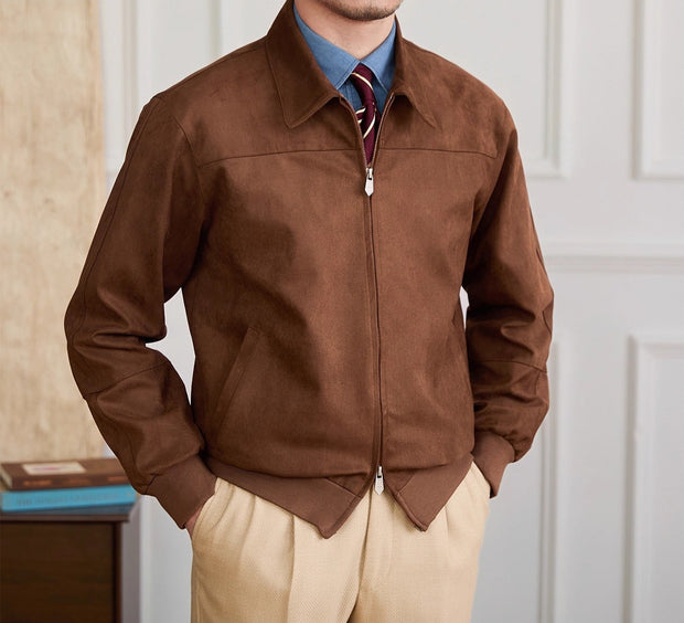 Jacke aus Kunstwildleder mit Reißverschluss