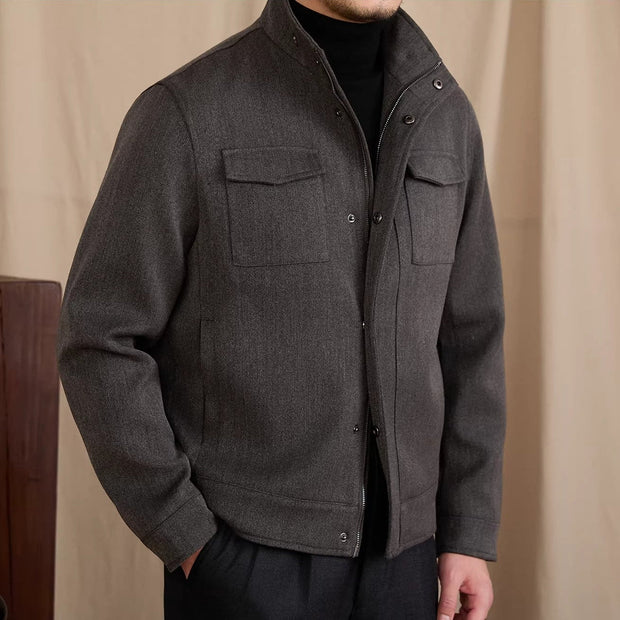Jacke aus Wollmischung mit verkürztem Schnitt