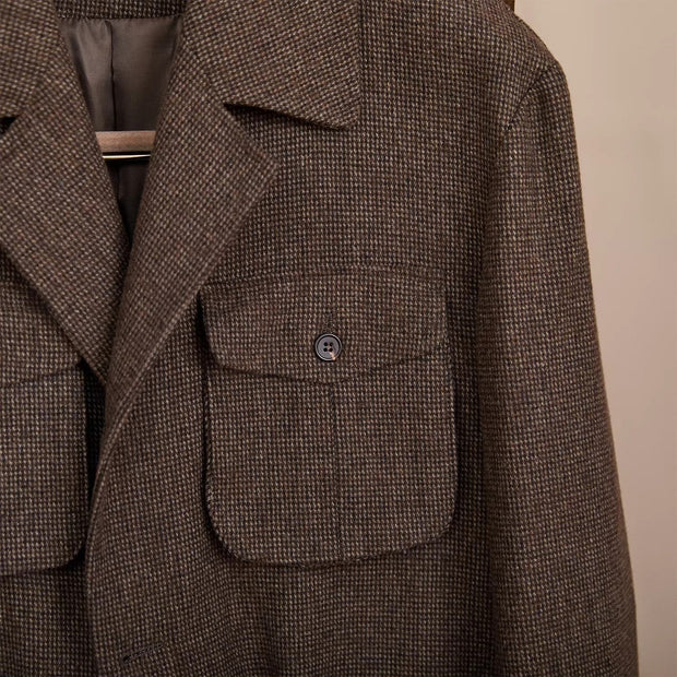 Jacke aus Wollmischung mit Reverskragen und Militärdetails