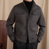Jacke aus Wollmischung mit verkürztem Schnitt