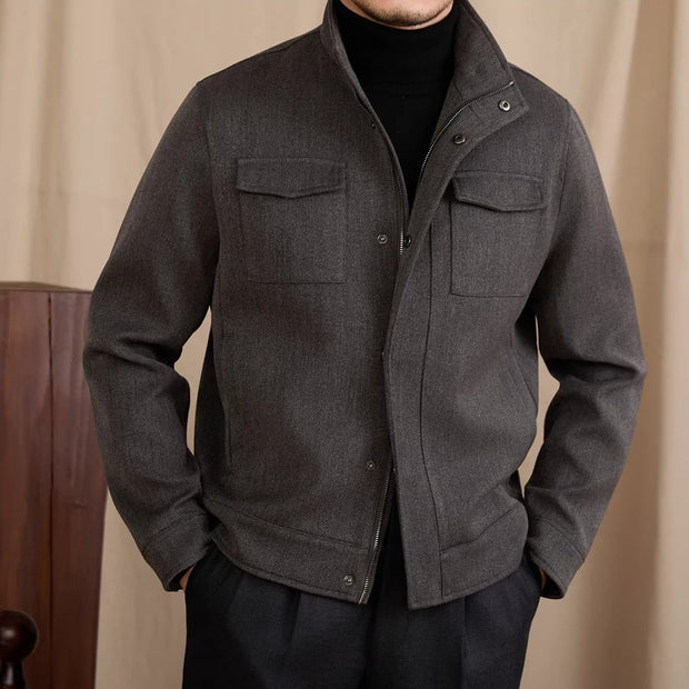 Jacke aus Wollmischung mit verkürztem Schnitt