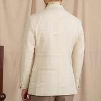 Jacke mit Prince-of-Wales-Muster und doppelreihigem Schnitt