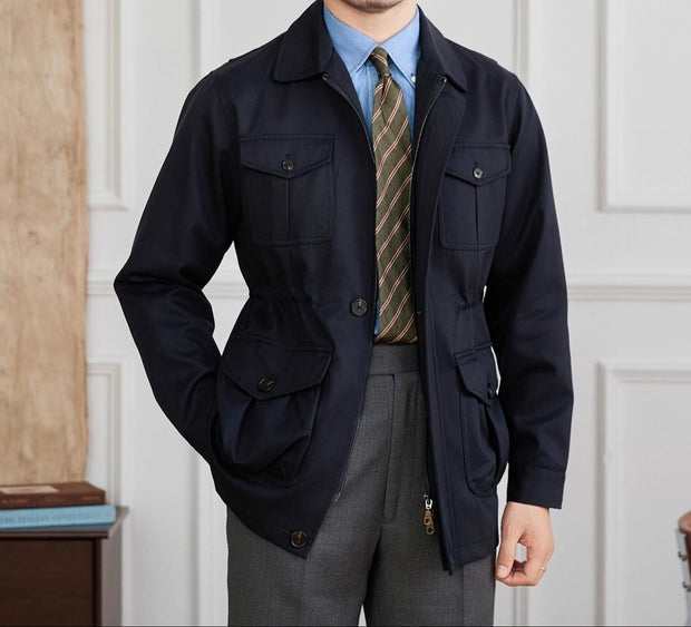 Jacke aus Baumwollmischung mit Reißverschluss