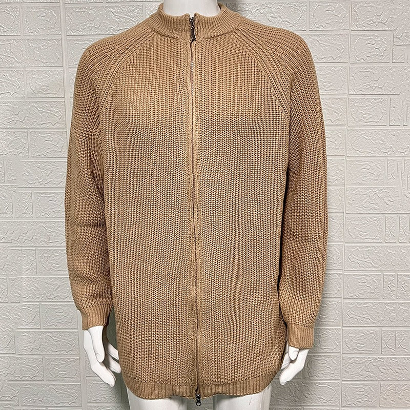 Herrenstrickjacke mit Reißverschluss und Rollkragenpullover - Benoît