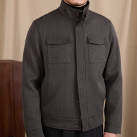 Jacke aus Wollmischung mit verkürztem Schnitt