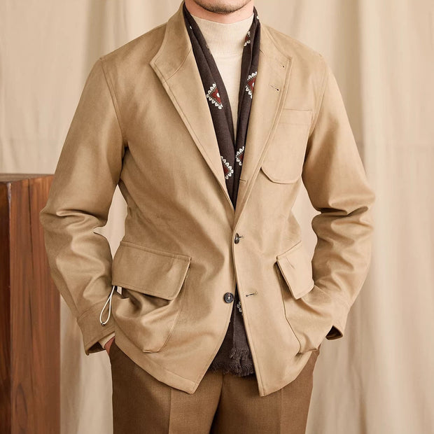Jacke aus Kunstwildleder mit sportiver Optik