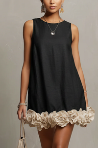 Mini-Kleid im Neckholder-Stil mit Kunstwildleder-Quasten