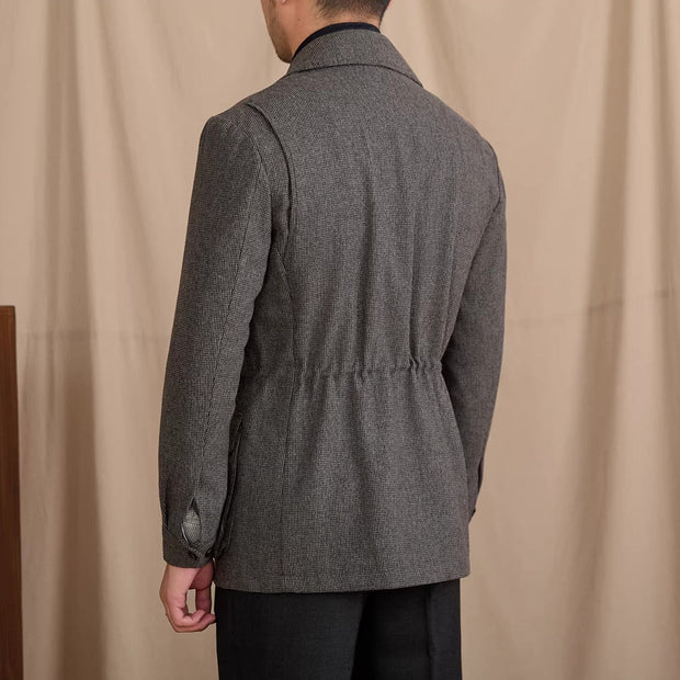 Jacke aus Wollmischung mit Reverskragen und Militärdetails