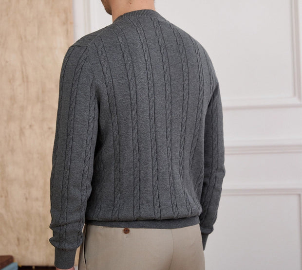 Pullover aus Baumwolle mit Zopfmuster