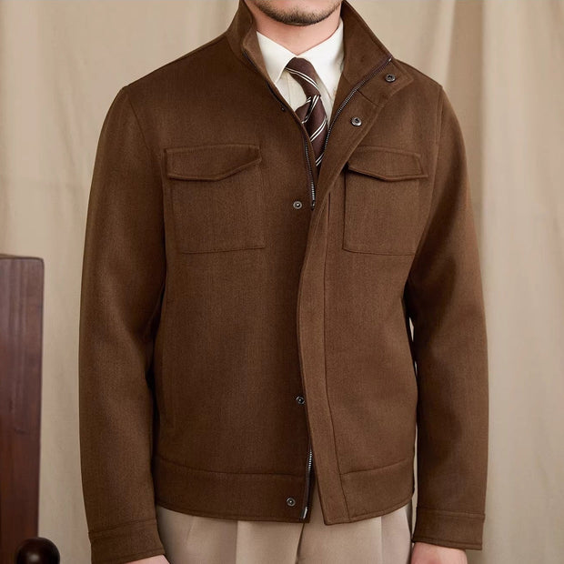 Jacke aus Wollmischung mit verkürztem Schnitt