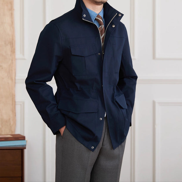 Jagdjacke aus Baumwollmischung mit Jagd-Details