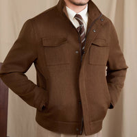Jacke aus Wollmischung mit verkürztem Schnitt