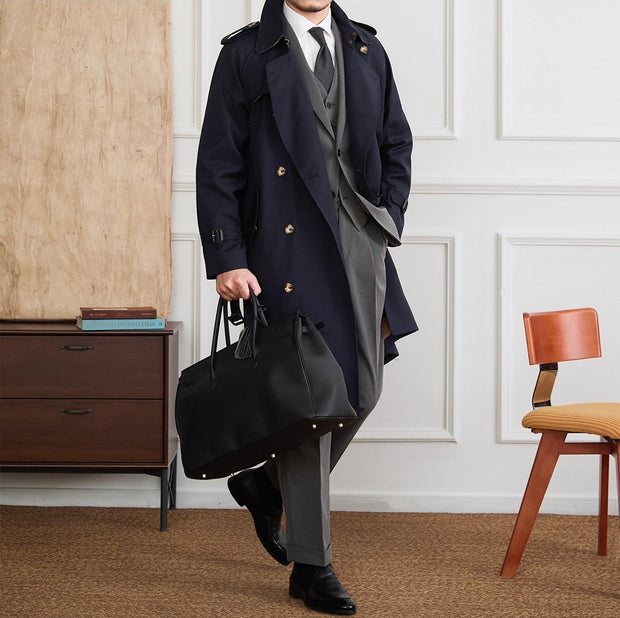 Trenchcoat aus Baumwollmischung mit doppelreihigem Schnitt